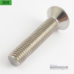M10 Paslanmaz Havşa Baş İmbus DIN7991 A2 AISI 304 KALİTE - 10x80