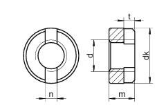 DIN 546 Tornavida Yarıklı Somun
