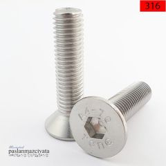 M10 Paslanmaz Havşa Baş İmbus DIN7991 A4 AISI 316 KALİTE - 10x110