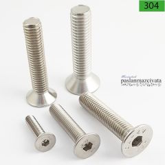 M12 Paslanmaz Havşa Baş İmbus DIN7991 A4 AISI 316 KALİTE - 12x90