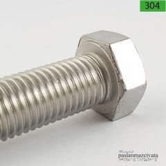 M24 Paslanmaz Civata Altıköşe Başlı (DIN933/DIN931) 24x60
