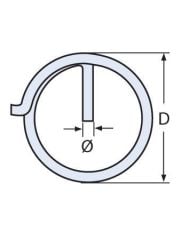 Paslanmaz Çeltikli Pim Halkası Çeşileri 1,2x15 mm