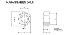 Paslanmaz Metal Kilitli Somun A2 (DIN 980)